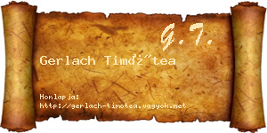 Gerlach Timótea névjegykártya
